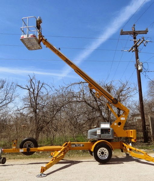 BilJax 36ft Telescoping Tow Behind Boom Lift RentalZonePA